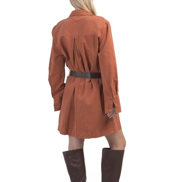 NEW HYFVE Button Down Mini Utility Dress in olive for women 825 2m1 - Picture 3 of 3